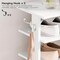 8-Tier White Shoe Rack with Side Hooks, Vertical Entryway Organizer